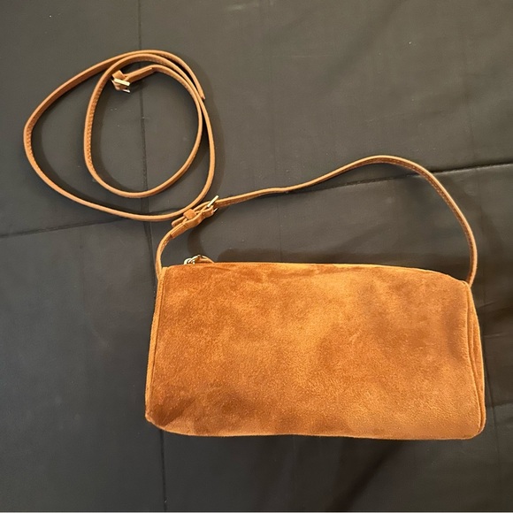 Suede Leather Crossbody Purse - Picture 2 of 4